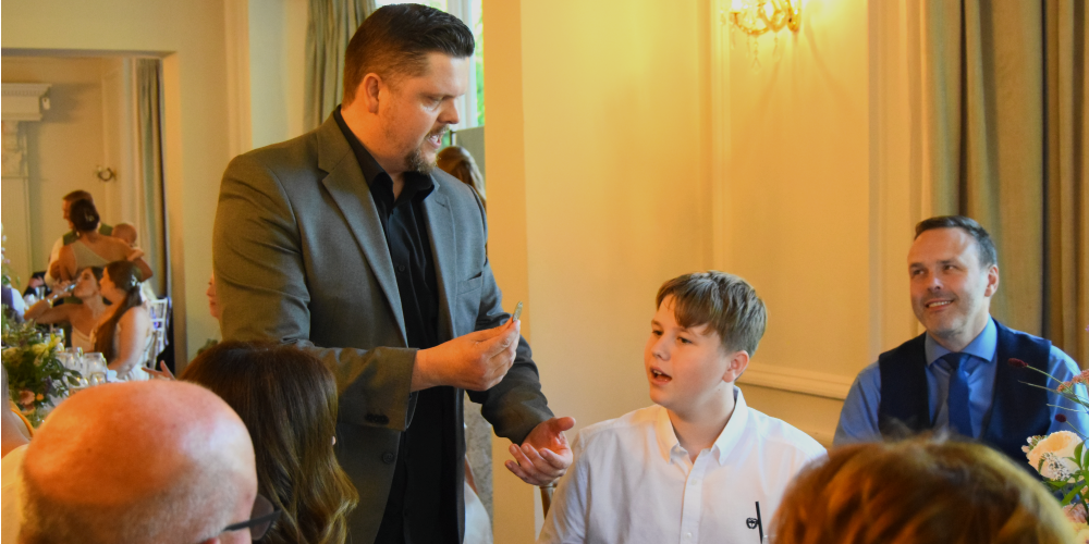 Close-up magic by Mark Roberts in Southport